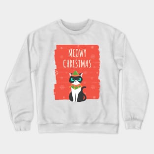 Meowy Cat Christmas Crewneck Sweatshirt